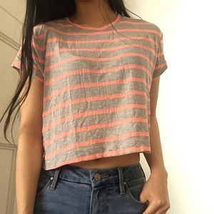 Splendid Cropped Stripped T-shirt